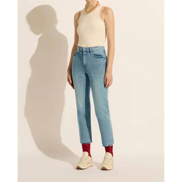 Outland Denim Zoe High Straight Crop Jean - Rinse